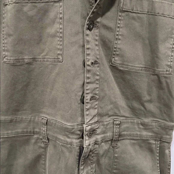 Lucky Brand Olive Green Button-Up Romper - Picture 3 of 4